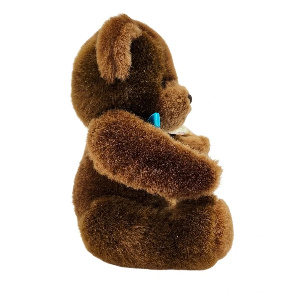 Applause Benedict‎ Teddy Bear 1986 Vintage 5912 Brown Jointed Plush Blue Ribbon